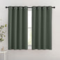NICETOWN Kitchen Blackout Curtains 54 inch Length - Grommet Thermal Insulated Solid Window Treatments Room Darkening Drapes for Kids Room/Bedroom, Dark Mallard, W46 x L54, Set of 2