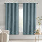 MIULEE Greyish Blue Back Tab Blackout Curtains 63 Inch Length 2 Panels Set for Living Room Bedroom Privacy, Rod Pocket/Pinch Pleat Thermal Insulated Room Darkening Pleated Light Blocking Drapes
