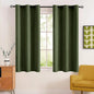 MIULEE Blackout Room Darkening Curtains Thermal Insulated Drapes Solid Window Treatment Set Grommet Top Light Blocking Curtain for Living Room/Bedroom 2 Panels 42 x 63 inch Olive Green