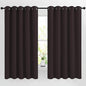 NICETOWN Blackout Curtain Panels 66 inches - Light Reducing Thermal Insulated Solid Grommet Blackout Curtains/Panels/Drapes for Living Room (Set of 2, 66 inches by 66 Inch, Toffee Brown)