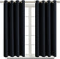 BGment Blackout Curtains for Living Room - Grommet Thermal Insulated Room Darkening Curtains for Bedroom, Set of 2 Panels (52 x 54 Inch, Black)
