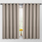 Yakamok Blackout Curtains Room Darkening Thermal Insulated Window Panels,Solid Grommet Top Drapes for Bedroom/Living Room(62Wx63L, Natural, 2 Panels)