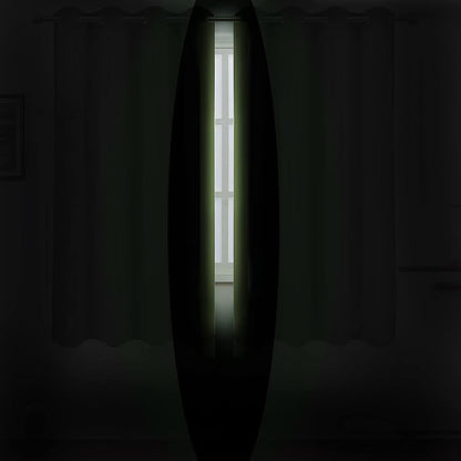 LEMOMO Light Green Thermal Blackout Curtains/42 x 72 Inch/Set of 2 Panels Room Darkening Curtains for Bedroom
