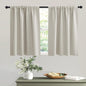 RYB HOME Privacy Bathroom Window Curtains, Short Thermal Insulated Heat Blocking Privacy Rod Pocket Half Window Curtain Tiers for Nursery Bedroom, Width 42 by Length 30, Natural, 2 Panels