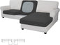 Easy-Going Stretch 3 Pieces Couch Cushion Covers for Sectional Sofa Left/Right L Shape Chaise Lounge Sofa Seat slipcover Anti-Slip Sofa Cover Soft (2 Seater + 1 Chaise, Dark Gray)