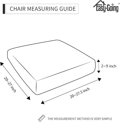 Easy-Going Stretch Cushion Cover Sofa Cushion Furniture Protector Sofa Seat Sofa slipcover Sofa Cover Soft Flexibility with Elastic Bottom(Chiar Cushion,Snow White)