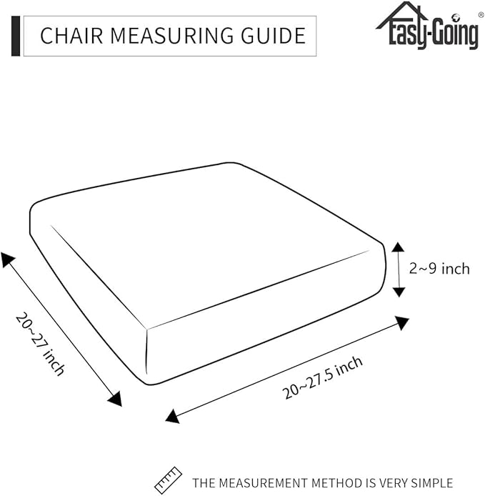 Easy-Going Stretch Chair Cushion Cover Sofa Cushion Furniture Protector Sofa Seat Sofa Slipcover Sofa Cover Soft Flexibility with Elastic Bottom(Chair Cushion, Cream)