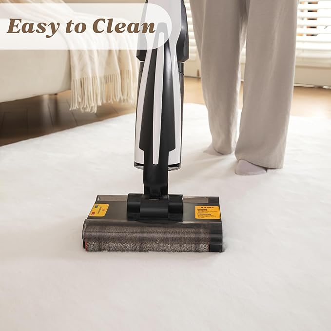 ThreadGlobe Fluffy Faux Rabbit Fur Rug 5'x7', Cloud-Soft Rugs for Living Room, Bedroom & Nursery, Non-Slip No-Shed Area Rug, Machine Washable Rug, White, 5x7 Ft