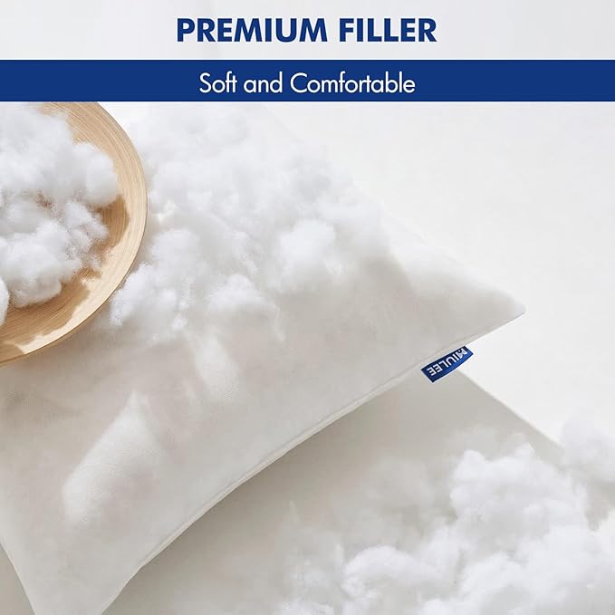 MIULEE Pillow Insert 12x18 Inch, Decorative Rectangle Throw Pillow Inserts, Premium Fluffy Pillow Forms Sham Stuffer for Sofa Couch Living Room
