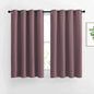 NICETOWN Short Blackout Curtains for Bathroom - Sound Reducing Window Treatment Thermal Insulated Grommet Vertical Drapes for Kitchen/Cafe/Nursery, Dry Rose, Set of 2, W52 x L45