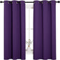 NICETOWN Triple Weave Home Decoration Thermal Insulated Solid Ring Top Blackout Curtains/Drapes for Bedroom(Set of 2, 42 x 63 Inch, Royal Purple)