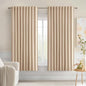 MIULEE Beige Back Tab Blackout Curtains 63 Inch Length 2 Panels Set for Living Room Bedroom Privacy, Rod Pocket/Pinch Pleat Thermal Insulated Room Darkening Pleated Light Blocking Drapes