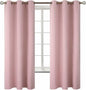 BGment Baby Pink Curtains for Girls Room - Nursery Room Darkening Thermal Insulated Grommet Top Elegant Modern Window Treatment, 2 Panels, 42 x 63 Inch