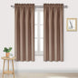 DWCN Blackout Curtains Room Darkening Thermal Insulated Bedroom Curtains Window Curtain Panels, 38 x 63 inches Long, Set of 2 Khaki Rod Pocket Drapes
