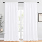 NICETOWN White Bedroom Curtain Panels - Multi-Function Noise Reducing Performance Window Treatment Thermal Insulated Rod Pocket Room Darkening Drapes for Nursery (2 Panels, 52 in x 95 in (W x L))