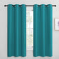 NICETOWN Room Darkening Curtains 68 inch Length 2 Panels, Thermal Insulated Grommet Blackout Curtains for Modern Casual Elegant Bedroom Kids Room Theme Decoration (Peacock Teal, 2 Pieces, W42)