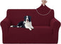 U-NICE HOME Loveseat Cover Stretch Couch Cover Sofa Cover Sofa Slipcover Furniture Protector for 2 Cushion Couch Sofa Pet Friendly(Loveseat, Burgundy)
