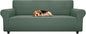 ZNSAYOTX Stretch Oversized Couch Cover Universal Sofa Covers for Living Room Dogs Pet Furniture Protector Spandex Extra Large Sofa Slipcovers with Anti Slip Foam Sticks (Pea Green, XL Sofa)