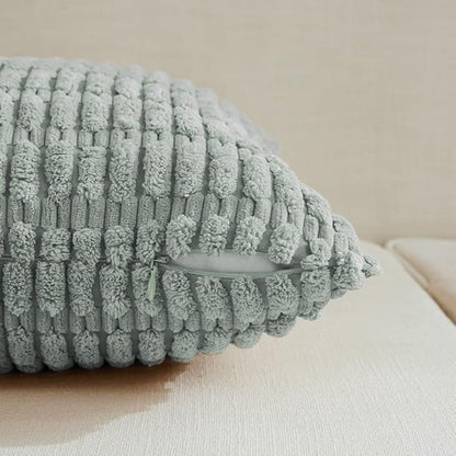 Fancy Homi 4 Packs Decorative Throw Pillow Covers for Living Room Couch Bed, Modern Farmhouse Boho Home Decor, Accent Cushion Case (20 x 20-Inch, Grey Blue)