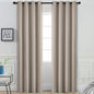 Yakamok Room Darkening Blackout Curtains Thermal Insulated Grommet Curtain Panels for Bedroom, 52W x 84L, Natural, 2 Panels