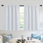 RYB HOME Short Curtains for Small Window, Sunmmer Heat Light Blocking Privacy Protection Curtains for Sunroom Laundry Room Stair Window, Width 52 by Length 36, Greyish White, Set of 2