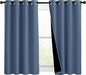 NICETOWN Stone Blue 100% Blackout Curtains 54 inches Long, Thermal Insulated Full Blackout 2-Layer Lined Drapes, Energy Efficiency Window Draperies for Boy's Room (2 Panels, 46-inch W)