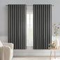 MIULEE Grey Back Tab Blackout Curtains 63 Inch Length 2 Panels Set for Living Room Bedroom Privacy, Rod Pocket/Pinch Pleat Thermal Insulated Room Darkening Pleated Light Blocking Drapes