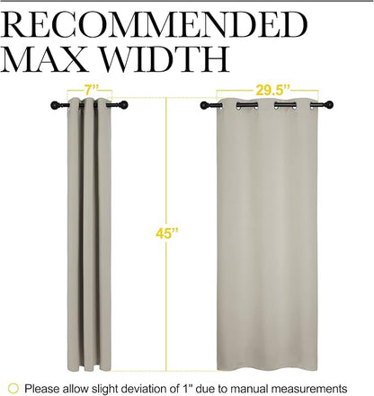 NICETOWN Room Darkening Short Curtain Panels for Cafe, Thermal Insulated Grommet Room Darkening Draperies/Drapes for Window (Natural, 2 Panels, W34 x L45 -inch)