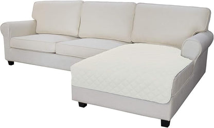 Easy-Going Sectional Couch Covers for Dogs L Shape Sofa Cover Reversible Sofa Slipcover Chaise Lounge Cover Furniture Protector Cover for Pets Dog Cat (42 x 52inches, Ivory/Ivory)