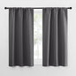 NICETOWN Grey Window Curtains for Bedroom - Home Decoration Thermal Insulated Rod Pocket Blackout Blinds & Drapes for Small Windows (Gray, 2 Panels, W29 x L50 -Inch)