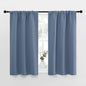 NICETOWN RV Blackout Curtains for Camper Windows, Short Blackout Curtains & Drapes, Thermal Insulated Blackout Curtain Panels for Kids Room, Play Room (Stone Blue, 29" Wide by 40" Long, 2 PCs)