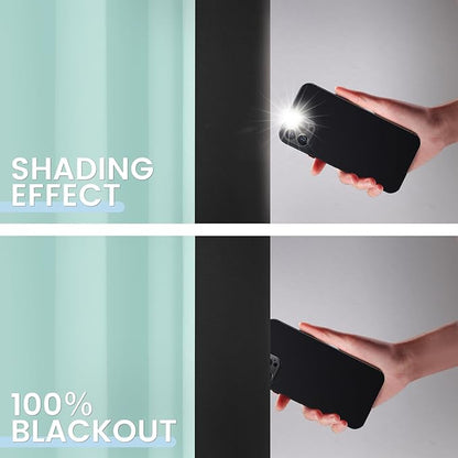 SimpleHome 100% Blackout Curtains for Bedroom,Thermal Insulated Aqua Grommet Window Drapes Room Darkening Curtains for Living Room with Black Back,52 x 63 Inch,2 Panels