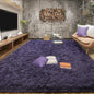Tepook Fluffy Large Rugs for Living Room, Shag Area Rug 6x9 Soft Carpet for Bedroom, Modern Shaggy Rug for Kids Boys Girls, Plush Indoor Nursery Home Decor Rug with Non-Slip Bottom, Gray Purple