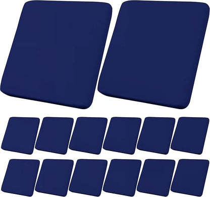 14Pcs Outdoor Cushion Covers, Patio Cushion Covers,Stretch Elastic Slipcovers, Replacement Washable & Reusable Furniture Protector for Patio Couch (Lake Blue,Cover Only)
