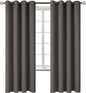 BGment Blackout Curtains for Bedroom - Grommet Thermal Insulated Room Darkening Curtains for Living Room, Set of 2 Panels (52 x 72 Inch, Grey)