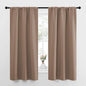 NICETOWN Kitchen Window Blackout Curtains - Window Treatment Thermal Insulated Rod Pocket Small Blackout Draperies/Drapes for Bedroom/Kitchen (Cappuccino, Set of 2, 34 in x 63 in (W x L))