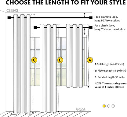 MIULEE Yellow Blackout Curtains for Bedroom Living Room 63 Inches Long 2 Panels, Thermal Insulated Room Darkening Drapes Solid Grommet Noise Reduction Light Blocking Window Treatments 40x63 Inch