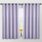 Yakamok Blackout Curtains Room Darkening Thermal Insulated Window Panels,Solid Grommet Top Drapes for Bedroom/Living Room(62Wx63L, Lilac, 2 Panels)