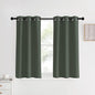 NICETOWN Dark Mallard Blackout Curtain Panels for Bedroom, 2 Panels, W34 x L40-inch, Thermal Insulated Grommet Top Blackout Draperies and Drapes for Basement