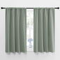 NICETOWN Window Curtains Blackout Drapes - Thermal Insulated Solid Rod Pocket Blackout Curtains/Draperies for Living Room (Sage Green, One Pair, 42 by 45-Inch)