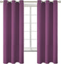 BGment Room Darkening Curtains 63 Inches Long - Grommet Thermal Insulated Drapes Window Treatment Curtains for Bedroom, 2 Panels, 42 x 63 Inch, Eggplant Purple