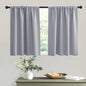 RYB HOME Short Silver Grey Blackout Curtains for Small Bedroom Window, Insulating UV Blocking Drapes for Kitchen Cafe Basement, Privacy Tiers for Bathroom Window, Width 42 by Length 36, Set of 2