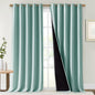 NICETOWN Full Shading Curtains for Windows, Super Heavy-Duty Black Lined Blackout Curtains for Bedroom, Privacy Assured Window Treatment (Aqua Blue, Pack of 2, 70 inches W x 95 inches L)