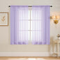 Window Sheer Curtains 54 inch Length, Soft Airy Light Filtering Sheer Curtain 2 Panels Set, Dual Rod Pocket Gauze Drapes for Living Room Bedroom, Lavender, 2x42Wx54L Inches