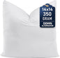 Utopia Bedding Throw Pillows (Set of 1, White) – 14 x 14 Inches Down Alternative Pillows for Bed, Sofa, and Couch - Fluffy Decorative Stuffer Pillow for Indoors & Outdoors