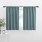 NICETOWN RV Blackout Curtains for Camper Windows, Greyish Blue, 34" x 36", Set of 2, Kitchen Curtains, Short Blackout Drapes, Thermal Insulated Rod Pocket Window Treatment Draperies for Nursery