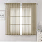 Lecloud Taupe Sheer Curtains 63 Inch Length 2 Pcs, Light Filtering Rod Pockets Window Curtains for Bedroom, Soft Voile Home Drapes for Living Room Bathroom Home Office, Each Panel 59" W x 63" L