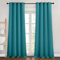 NICETOWN Peacock Teal Blackout Bedroom Curtains 96 inches Long, Grommet Thermal Insulated Room Darkening Window Treatments Sound Reducing for Living Room, W46 x L96, 2 Panels