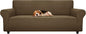 ZNSAYOTX Stretch Oversized Couch Cover Universal Sofa Covers for Living Room Dogs Pet Furniture Protector Spandex Extra Large Sofa Slipcovers with Anti Slip Foam Sticks (Brown, XL Sofa)
