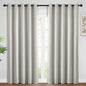 Yakamok Blackout Curtains Room Darkening Thermal Insulated Window Panels,Solid Grommet Top Drapes for Bedroom/Living Room(62Wx84L, Light Beige, 2 Panels)